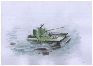 [V13] PZInz-130 with 20mm machine-gun Polish amphibious tank