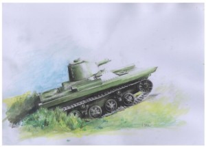 [V12] PZInz-130 with Browning 30 Polish amphibious tank