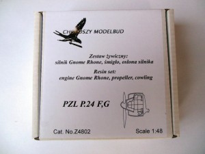 1:48 resin set  engine Gnome Rhone, propeller, cowling for PZL P.24F,G