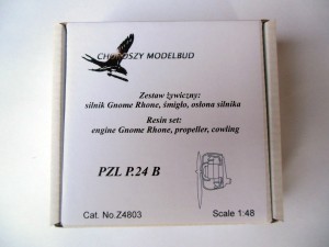 1:48 resin set  engine Gnome Rhone, propeller, cowling for PZL P.24B